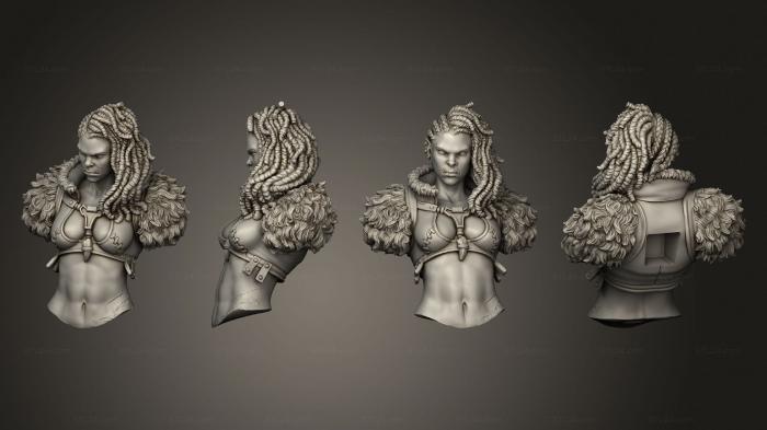 Busts of heroes and monsters (Gashnakh Orc Assassin Bust, BUSTH_2057) 3D models for cnc