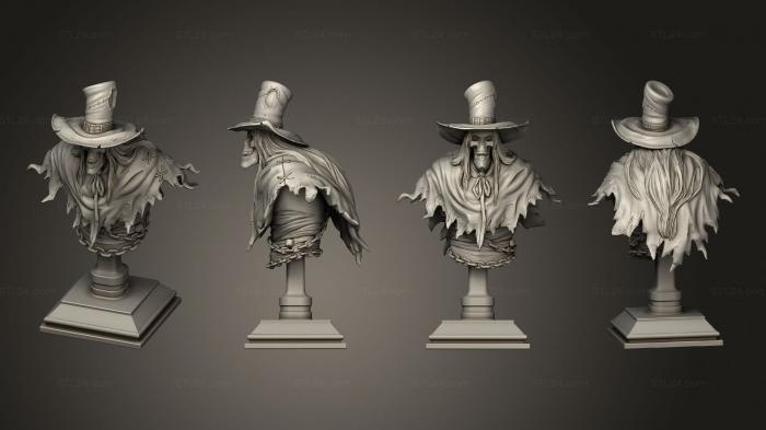 Busts of heroes and monsters (Ghost bust, BUSTH_2059) 3D models for cnc