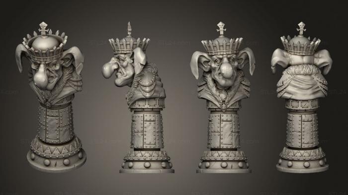 Бюсты монстры и герои (Король гоблинов 01, BUSTH_2060) 3D модель для ЧПУ станка