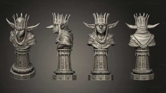 Busts of heroes and monsters (goblin king 02, BUSTH_2061) 3D models for cnc