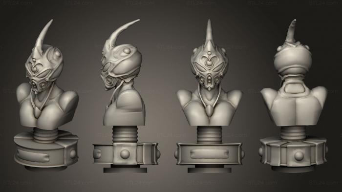Busts of heroes and monsters (Guyver bust 2, BUSTH_2080) 3D models for cnc