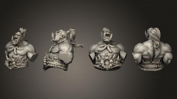 Busts of heroes and monsters (Hector Stumpfkant, BUSTH_2088) 3D models for cnc