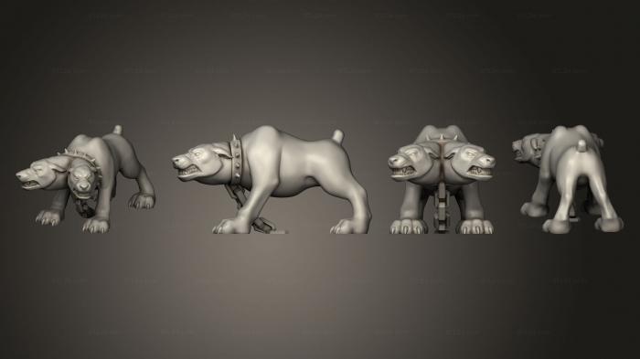 Busts of heroes and monsters (hero Cerebus, BUSTH_2090) 3D models for cnc