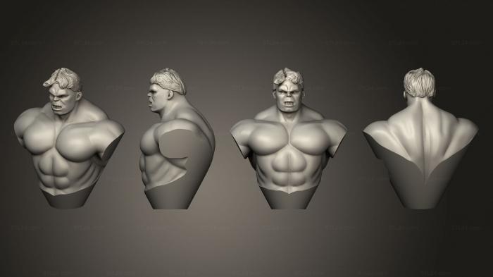 Бюсты монстры и герои (Герой Шахматного Халка, BUSTH_2103) 3D модель для ЧПУ станка