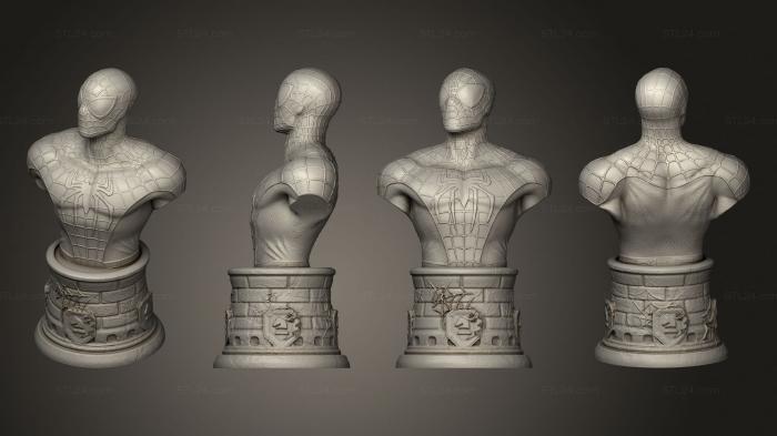Busts of heroes and monsters (Hero Chess Spider Knight, BUSTH_2105) 3D models for cnc