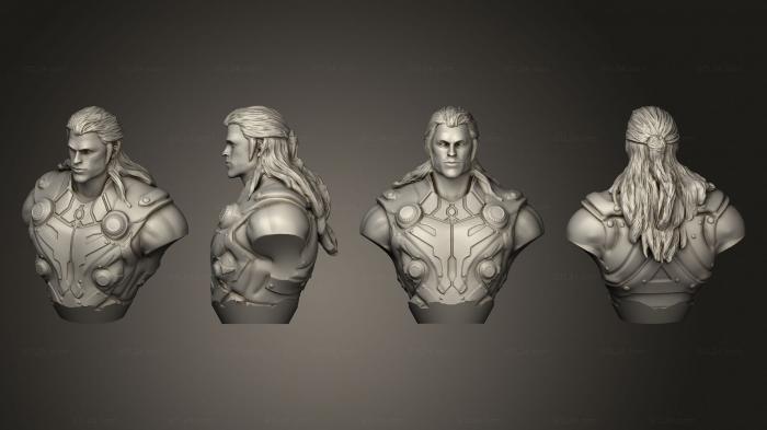 Бюсты монстры и герои (Герой Шахмат Тор, BUSTH_2107) 3D модель для ЧПУ станка