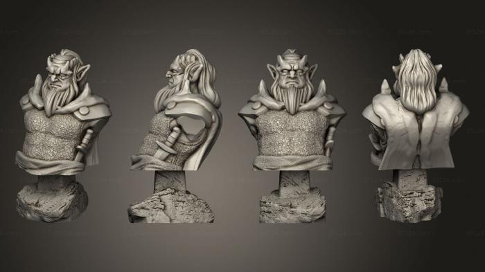 Busts of heroes and monsters (Hudson from Gargoyles Bust Edition, BUSTH_2114) 3D models for cnc