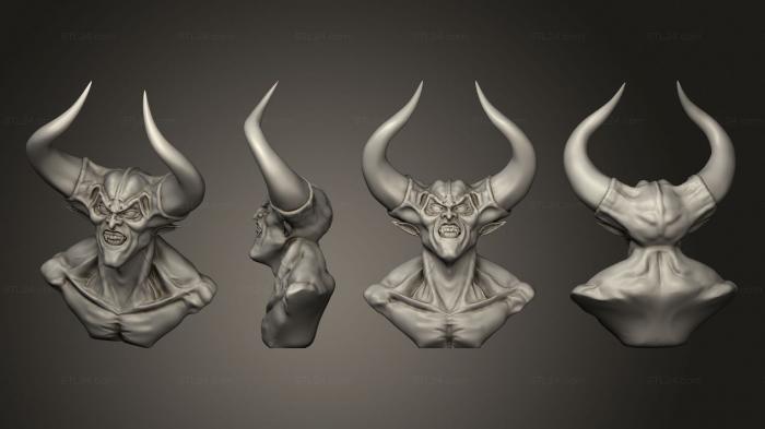 Busts of heroes and monsters (Lord of Darkness the Legend, BUSTH_2134) 3D models for cnc