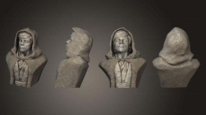 Busts of heroes and monsters (Luke Skywalker, BUSTH_2135) 3D models for cnc
