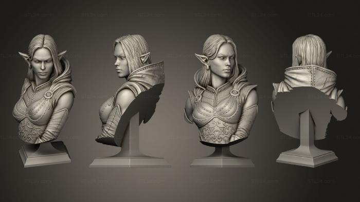 Busts of heroes and monsters (Mary Arsys Bust, BUSTH_2144) 3D models for cnc