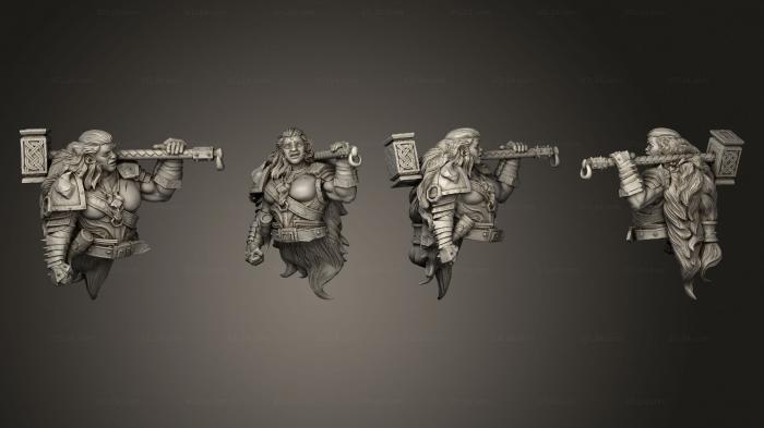 Бюсты монстры и герои (Бюст Минры Балдерк, BUSTH_2151) 3D модель для ЧПУ станка