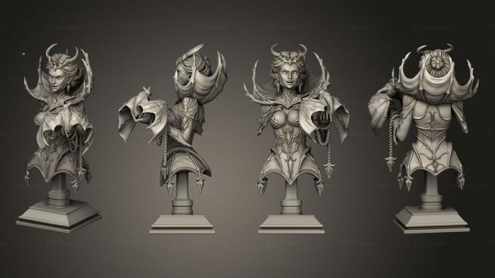 Busts of heroes and monsters (Mistress of Blood Bust s, BUSTH_2152) 3D models for cnc