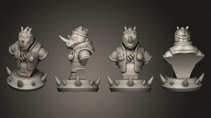 Busts of heroes and monsters (Rocksteady, BUSTH_2182) 3D models for cnc