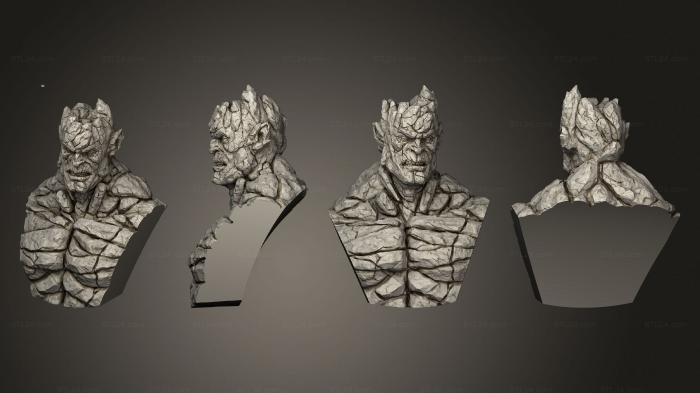 Бюсты монстры и герои (Рогдальский Оникс, BUSTH_2185) 3D модель для ЧПУ станка