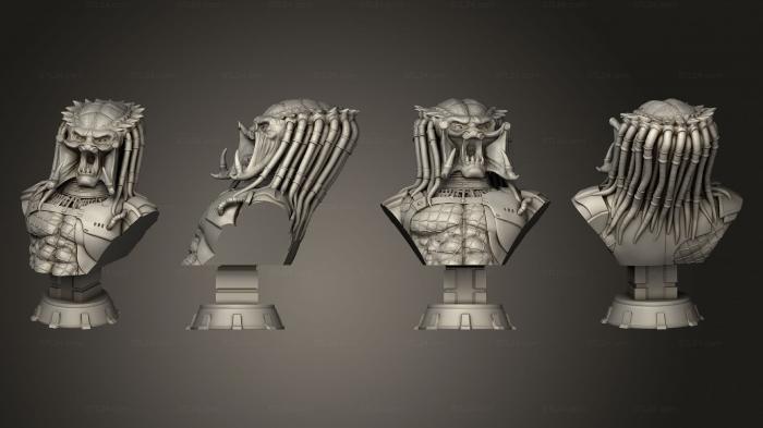 Busts of heroes and monsters (Separate teeth, BUSTH_2194) 3D models for cnc