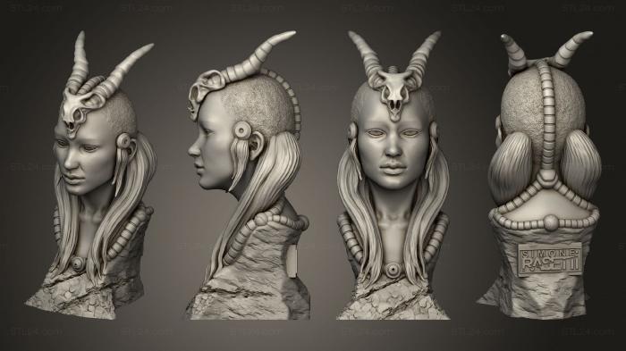 Busts of heroes and monsters (Shaman, BUSTH_2195) 3D models for cnc