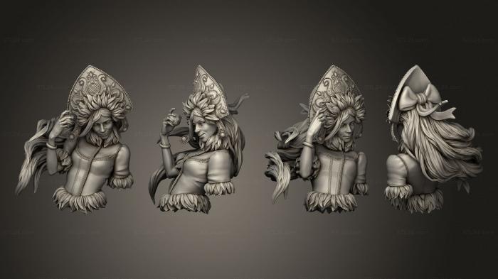 Busts of heroes and monsters (Snowgirl bust freescale, BUSTH_2203) 3D models for cnc