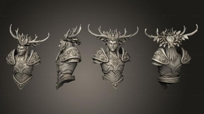 Busts of heroes and monsters (Tarniel bust body, BUSTH_2215) 3D models for cnc