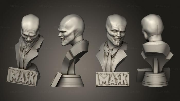 Busts of heroes and monsters (The mask 1, BUSTH_2221) 3D models for cnc