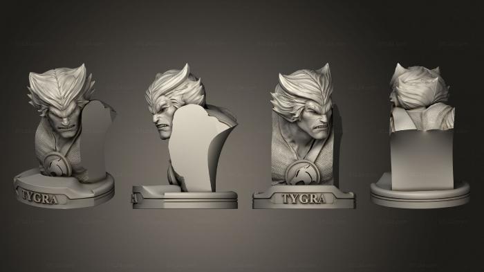 Busts of heroes and monsters (Tygra Bust, BUSTH_2232) 3D models for cnc