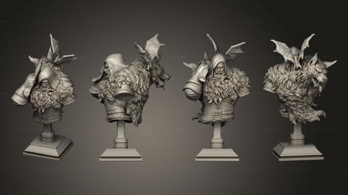 Busts of heroes and monsters (Waclaw bust, BUSTH_2236) 3D models for cnc