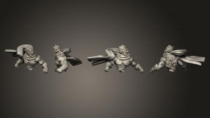 Busts of heroes and monsters (Wu Kong, BUSTH_2246) 3D models for cnc