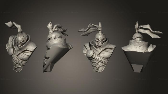 Бюсты монстры и герои (Бюст Рака Зодиакальной Войны, BUSTH_2251) 3D модель для ЧПУ станка