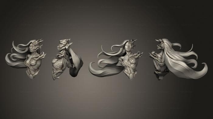 Бюсты монстры и герои (Бюст Близнецов в Зодиакальной Войне, BUSTH_2254) 3D модель для ЧПУ станка