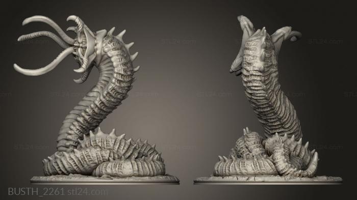 Busts of heroes and monsters (A DEN ALIEN EVIL DELIVERABLES OVERGROWN Larvae Alpha, BUSTH_2261) 3D models for cnc