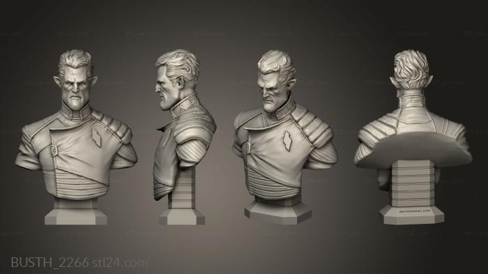 Busts of heroes and monsters (Admiral Gord, BUSTH_2266) 3D models for cnc