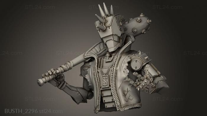 Busts of heroes and monsters (Robo Punk, BUSTH_2296) 3D models for cnc