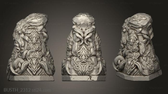 Busts of heroes and monsters (Ancient Relic HLW TT, BUSTH_2312) 3D models for cnc