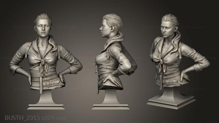 Busts of heroes and monsters (Anika and Motor Hair, BUSTH_2315) 3D models for cnc