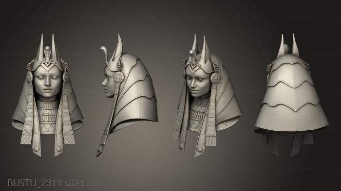 Busts of heroes and monsters (anubis, BUSTH_2319) 3D models for cnc