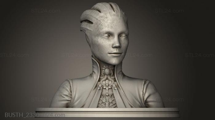 Busts of heroes and monsters (Asari, BUSTH_2330) 3D models for cnc