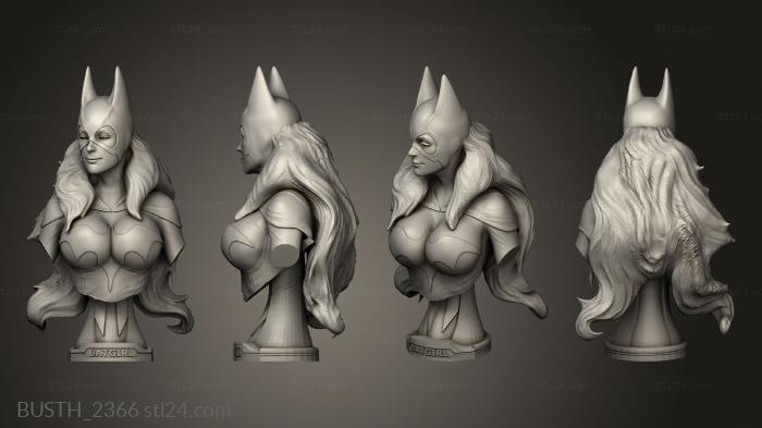 Busts of heroes and monsters (Batgirl, BUSTH_2366) 3D models for cnc