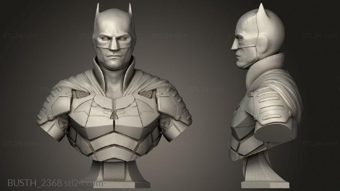 Busts of heroes and monsters (Batman, BUSTH_2368) 3D models for cnc