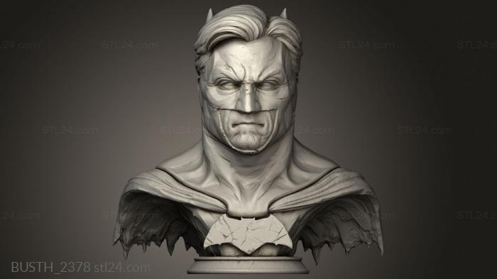 Busts of heroes and monsters (Batman, BUSTH_2378) 3D models for cnc