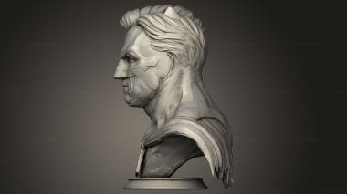 Busts of heroes and monsters (Batman, BUSTH_2378) 3D models for cnc