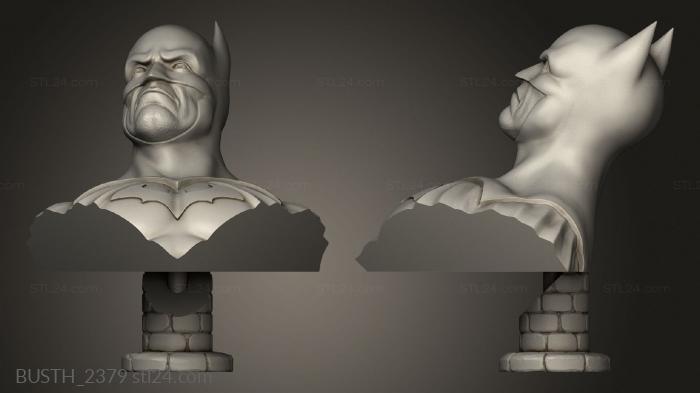 Busts of heroes and monsters (Batman, BUSTH_2379) 3D models for cnc