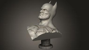 Busts of heroes and monsters (Batman, BUSTH_2379) 3D models for cnc