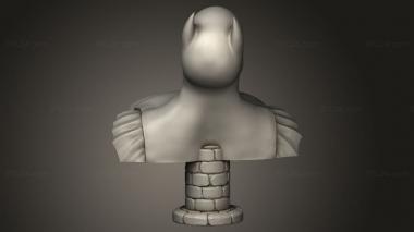 Busts of heroes and monsters (Batman, BUSTH_2379) 3D models for cnc