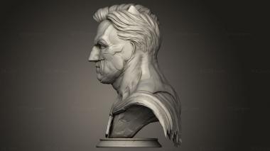 Busts of heroes and monsters (Batman, BUSTH_2380) 3D models for cnc