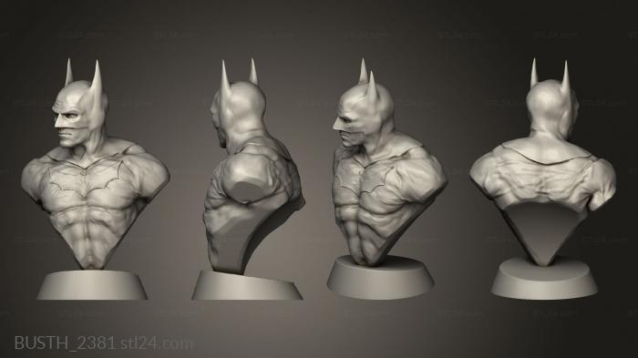 Busts of heroes and monsters (batman base, BUSTH_2381) 3D models for cnc
