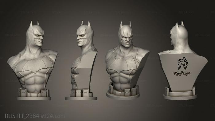 Busts of heroes and monsters (BATMAN kc props props, BUSTH_2384) 3D models for cnc