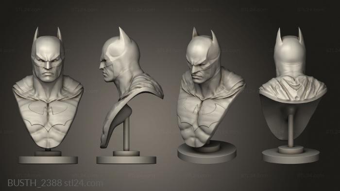 Busts of heroes and monsters (Batman Dark Knight, BUSTH_2388) 3D models for cnc