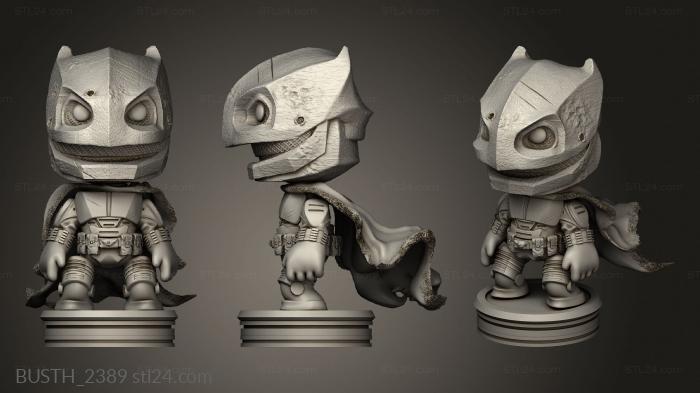 Busts of heroes and monsters (BATMAN LBP base, BUSTH_2389) 3D models for cnc