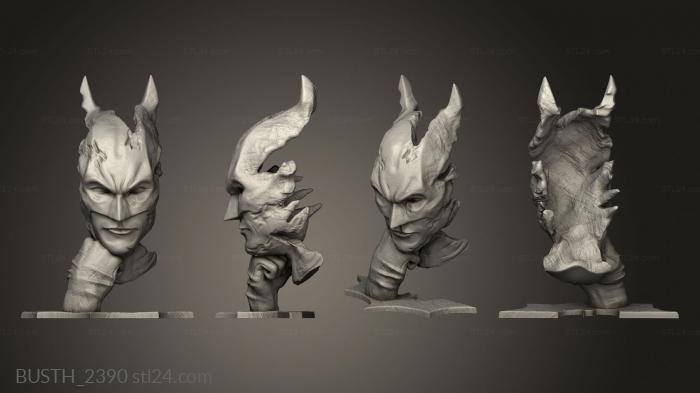 Busts of heroes and monsters (Batman Sculpture, BUSTH_2390) 3D models for cnc