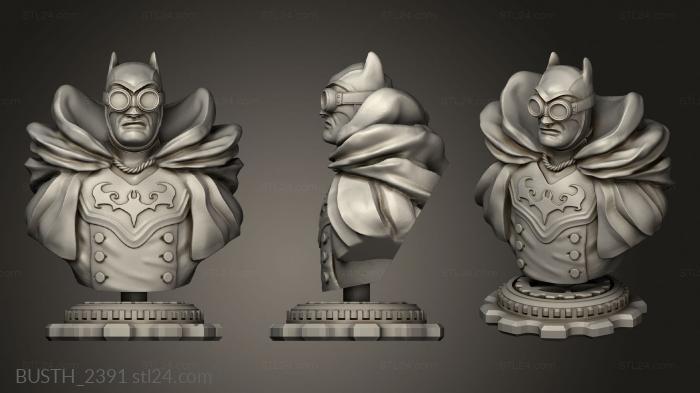 Busts of heroes and monsters (batman steampunk victorian edition, BUSTH_2391) 3D models for cnc