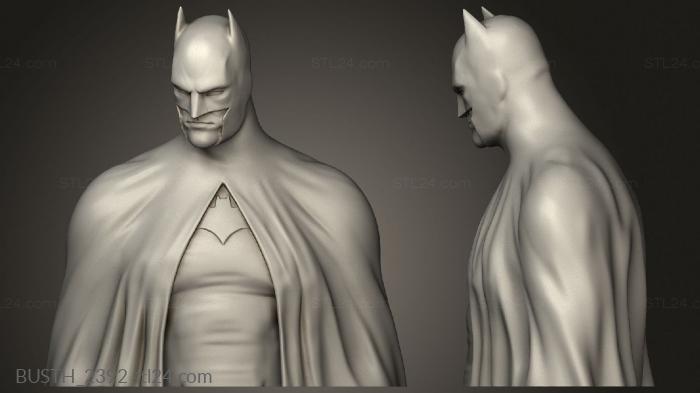 Busts of heroes and monsters (Batman The Caped Crusader, BUSTH_2392) 3D models for cnc